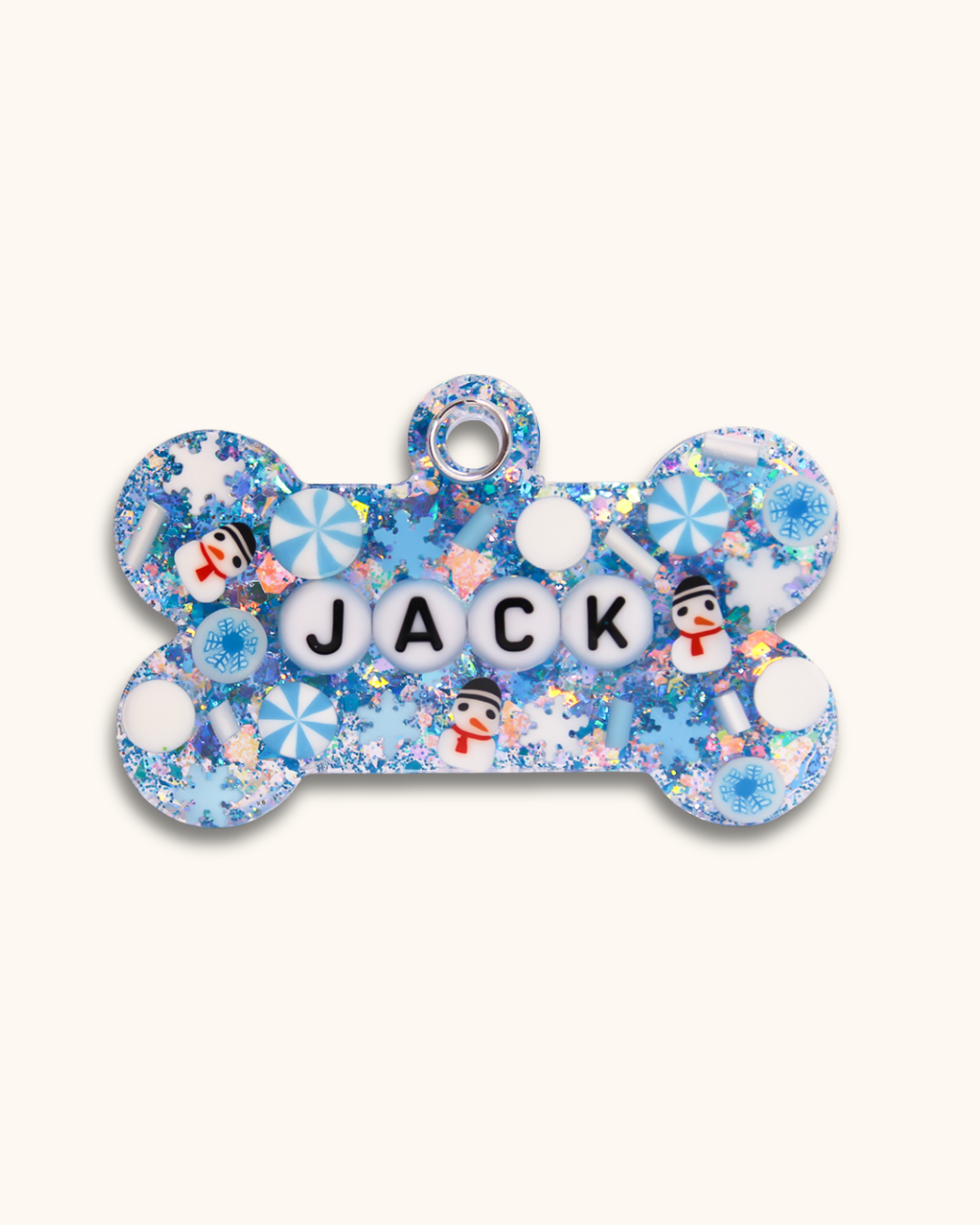 Snow Day Resin Pet Tag