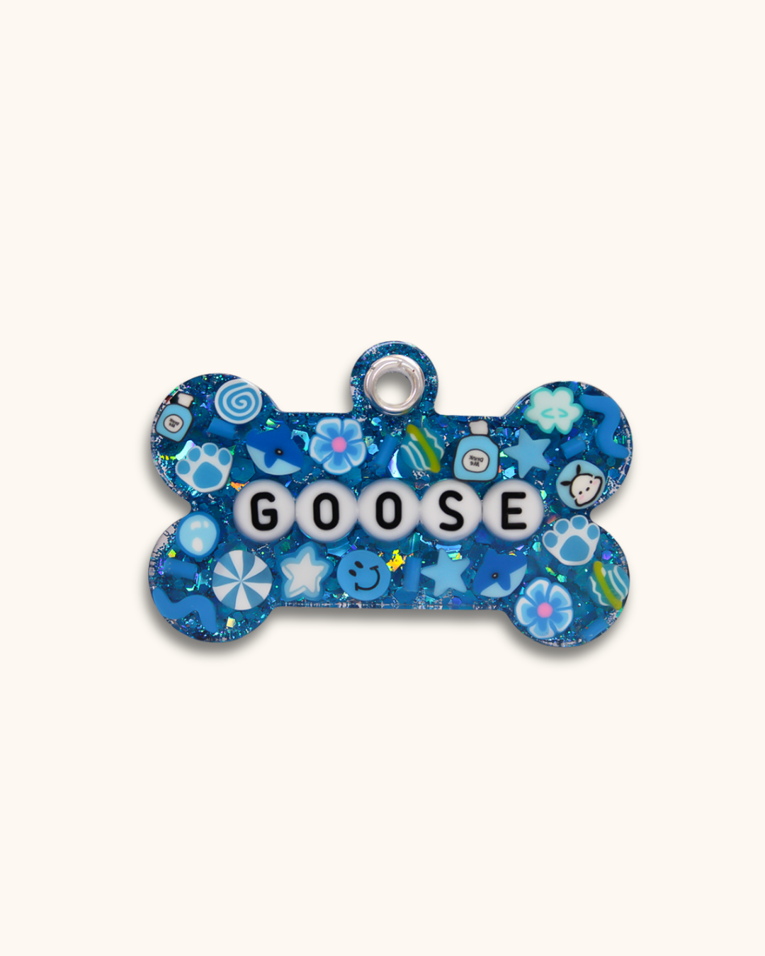 Blue Resin Pet Tag