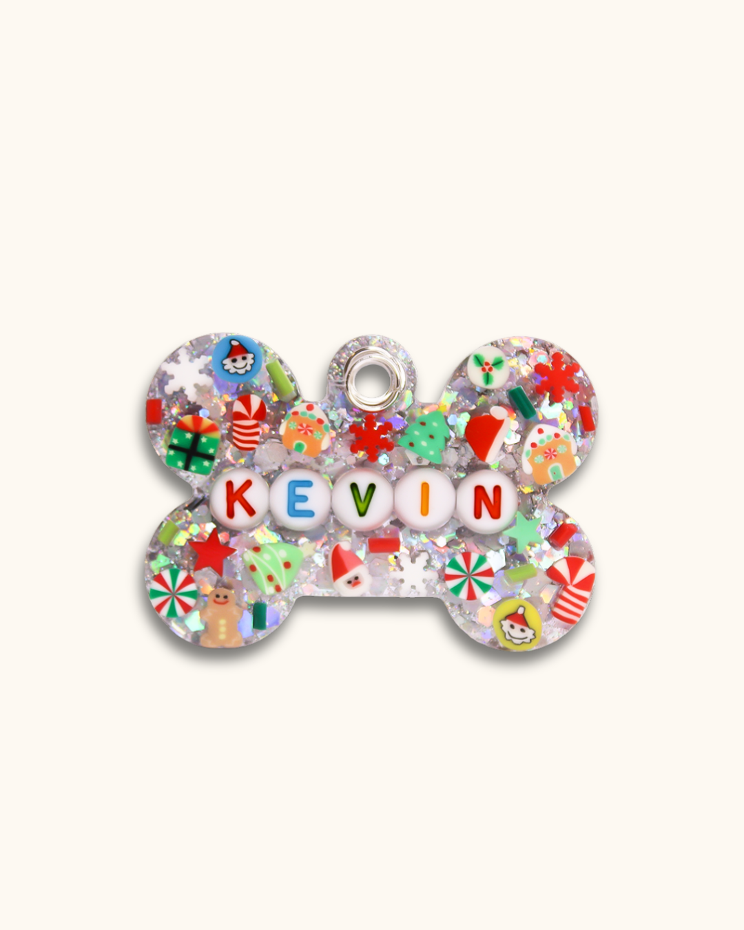 Christmas Party Resin Pet Tag