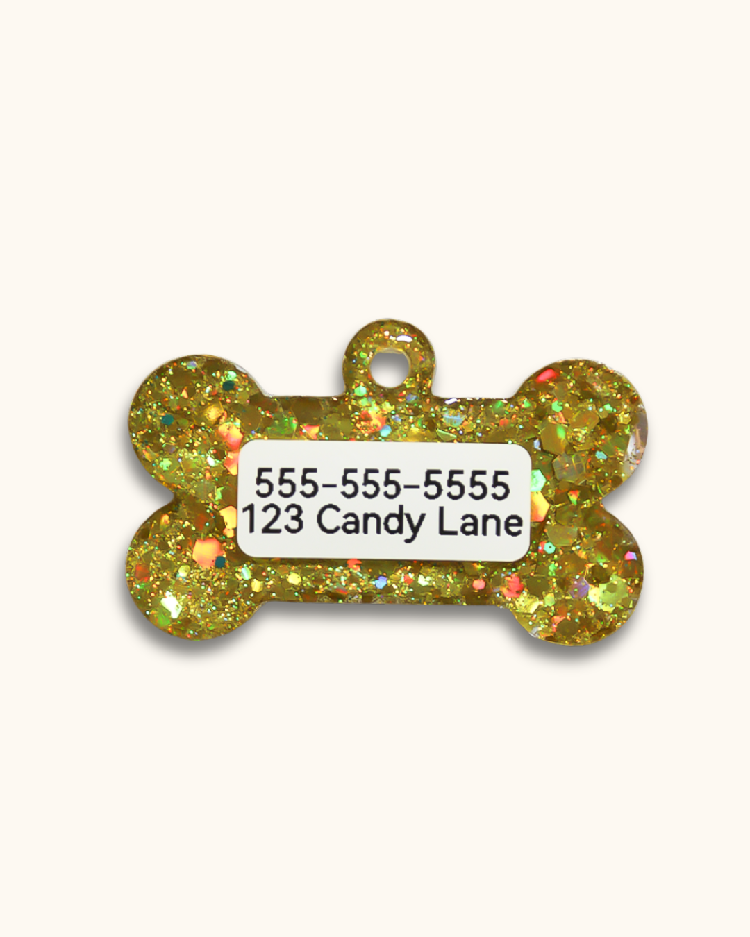 Candy Cane Resin Pet Tag